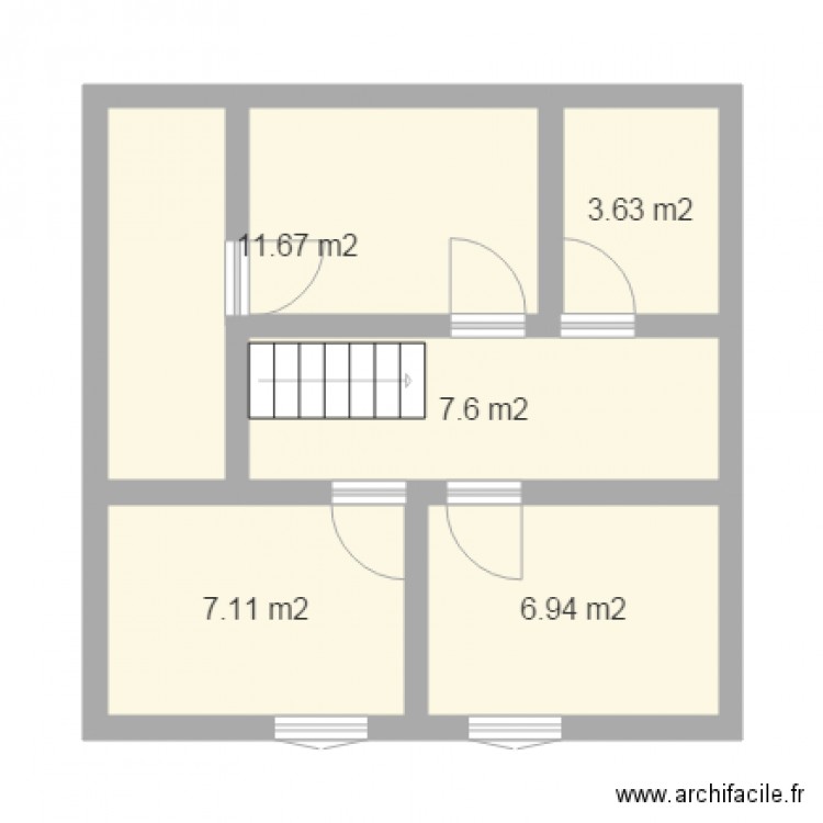 1er projet. Plan de 0 pièce et 0 m2