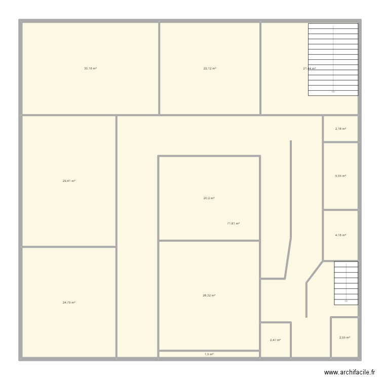 GFloor. Plan de 14 pièces et 264 m2