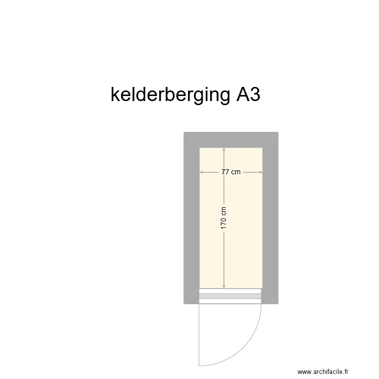 De Smet de Nayerlaan 24 berging 3a. Plan de 1 pièce et 1 m2