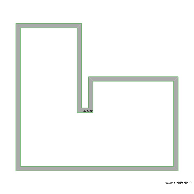 52514 RAINAUD. Plan de 1 pièce et 48 m2