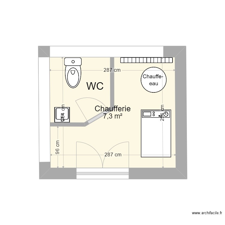 Chaufferie. Plan de 0 pièce et 0 m2