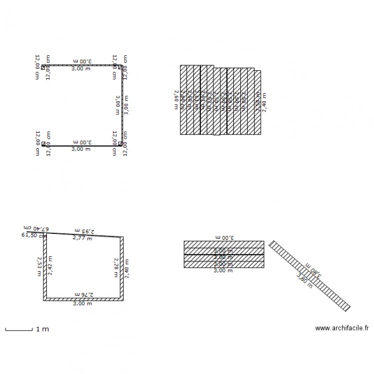 Abris Chevaux 3X3. Plan de 0 pièce et 0 m2