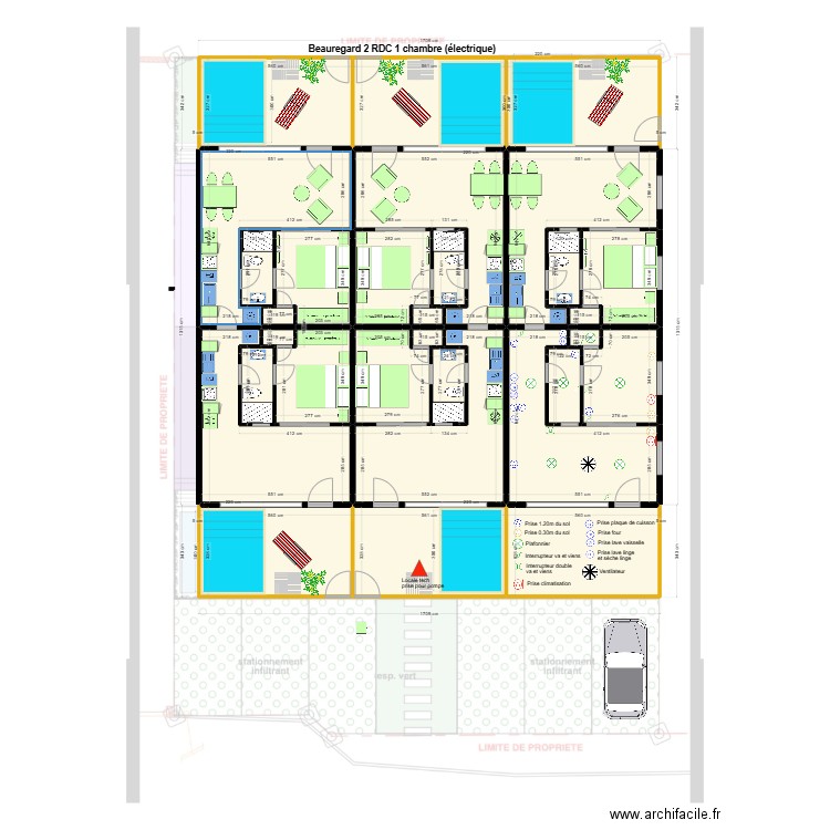 Beauregard Marc. Plan de 29 pièces et 317 m2