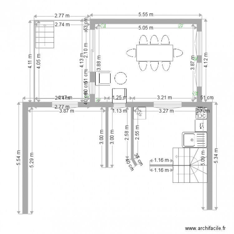 extension maison rdc v2. Plan de 0 pièce et 0 m2