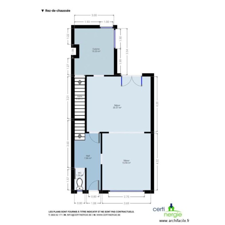 RDC Montignies. Plan de 0 pièce et 0 m2