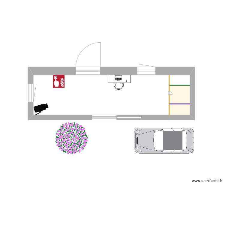 essai ca 14. Plan de 2 pièces et 1 m2