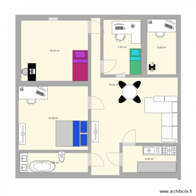 maison 100m technologie fini. Plan de 0 pièce et 0 m2