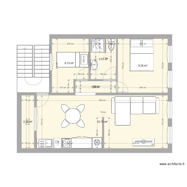 appt 2ème étage Boulogne. Plan de 0 pièce et 0 m2