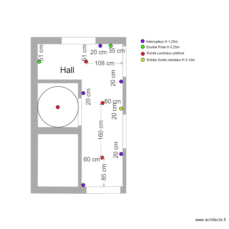 Hall. Plan de 0 pièce et 0 m2