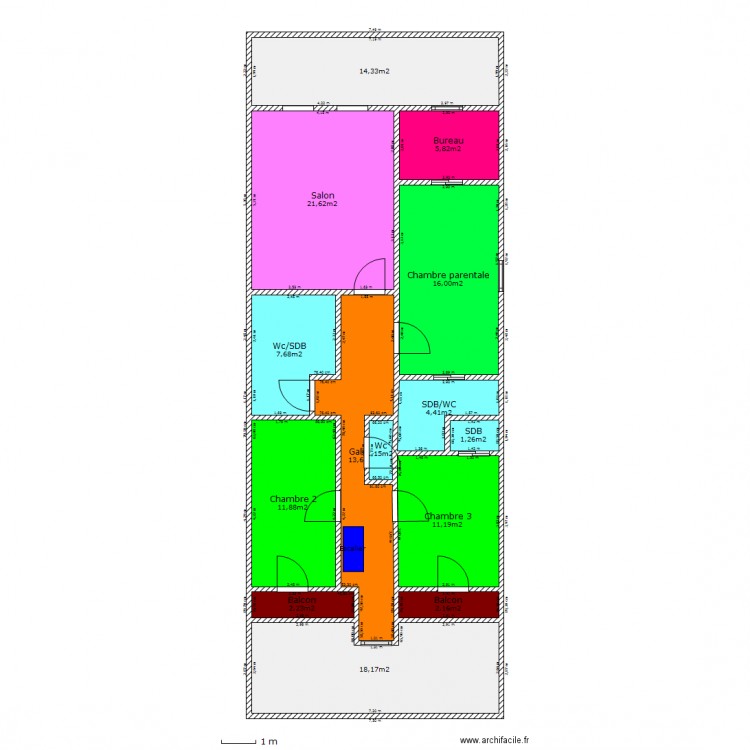 My house desigh 02/08/2013 Niveau 1. Plan de 0 pièce et 0 m2