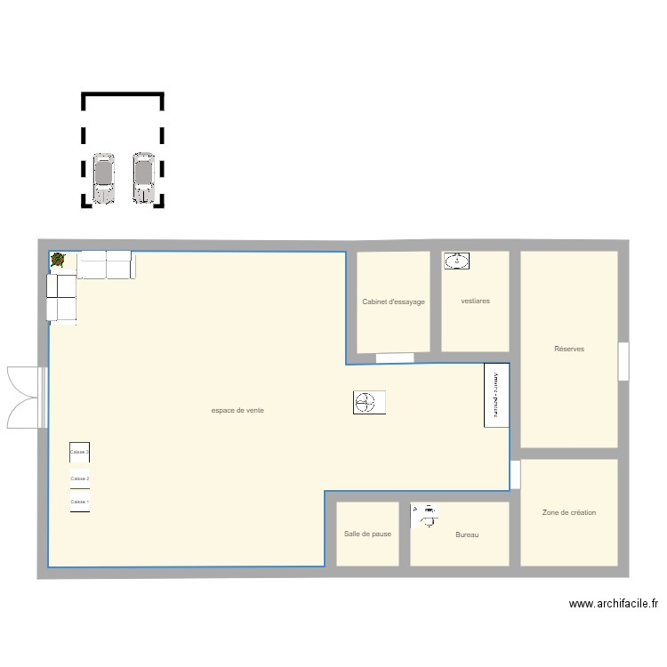 plan du magasin . Plan de 0 pièce et 0 m2