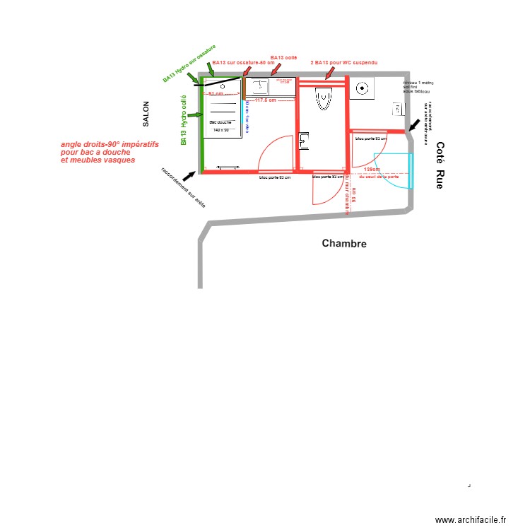 RDC-SDB-WC-BUANDERIE. Plan de 0 pièce et 0 m2