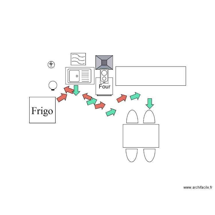 plan cuisine. Plan de 0 pièce et 0 m2