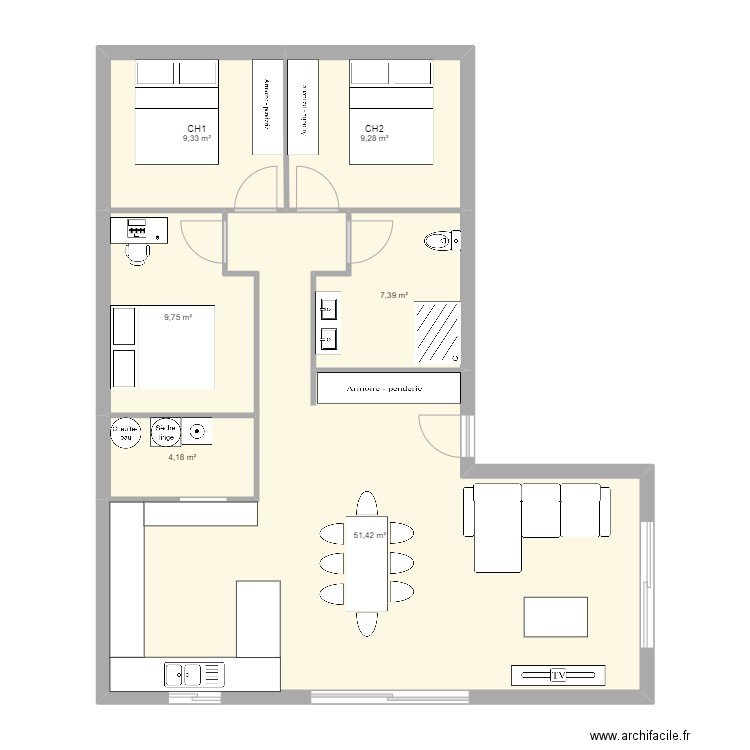 maison 1. Plan de 0 pièce et 0 m2