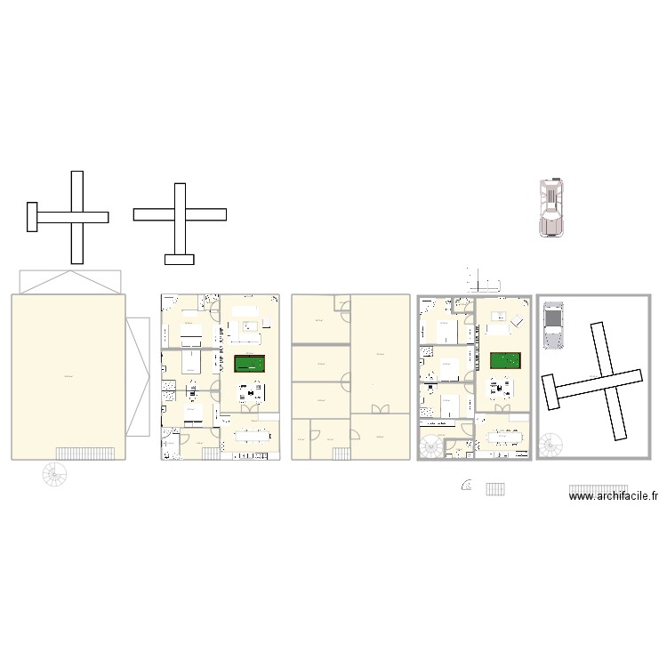 Hangar. Plan de 0 pièce et 0 m2