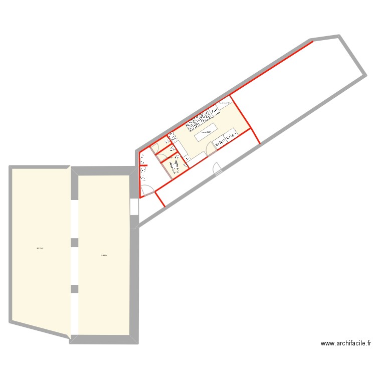 plan chapelle . Plan de 4 pièces et 188 m2