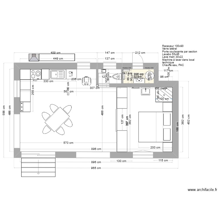 Plan les Vignes final. Plan de 1 pièce et 2 m2