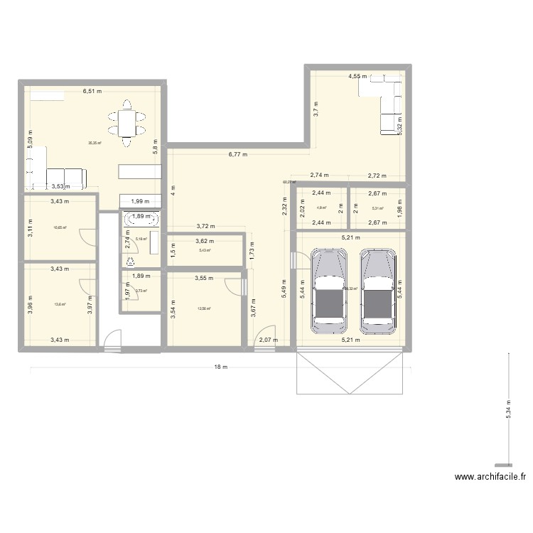 Plans Stéphane Immoval rez. Plan de 11 pièces et 185 m2