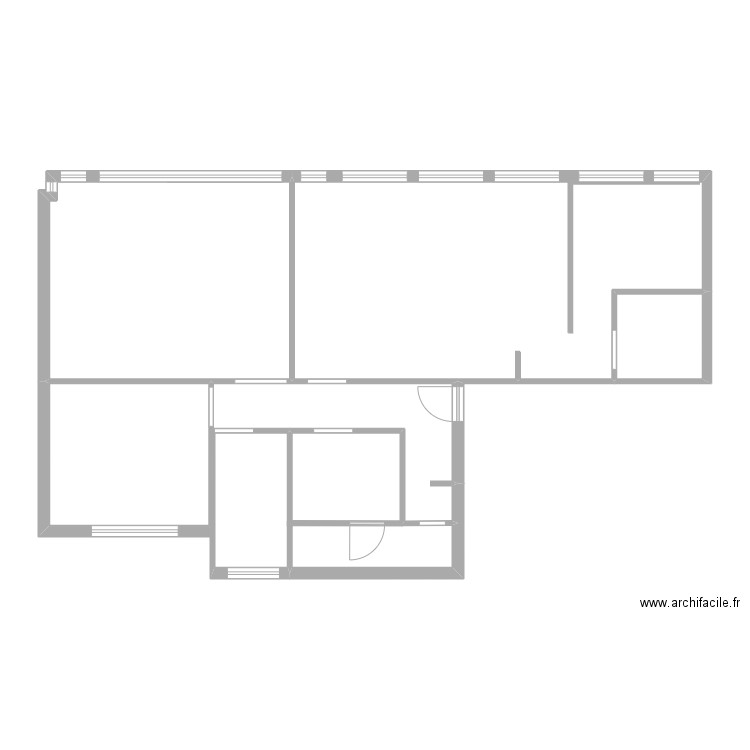 Plan - Marconi. Plan de 3 pièces et 54 m2