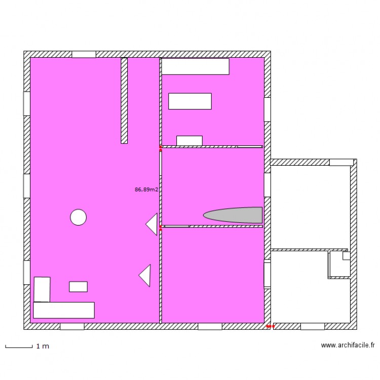 Extension maison. Plan de 0 pièce et 0 m2