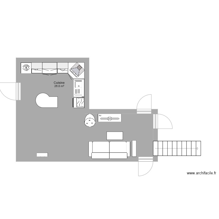 plan cuisine. Plan de 0 pièce et 0 m2