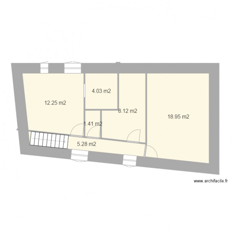 Plan de la grange exact 111. Plan de 0 pièce et 0 m2