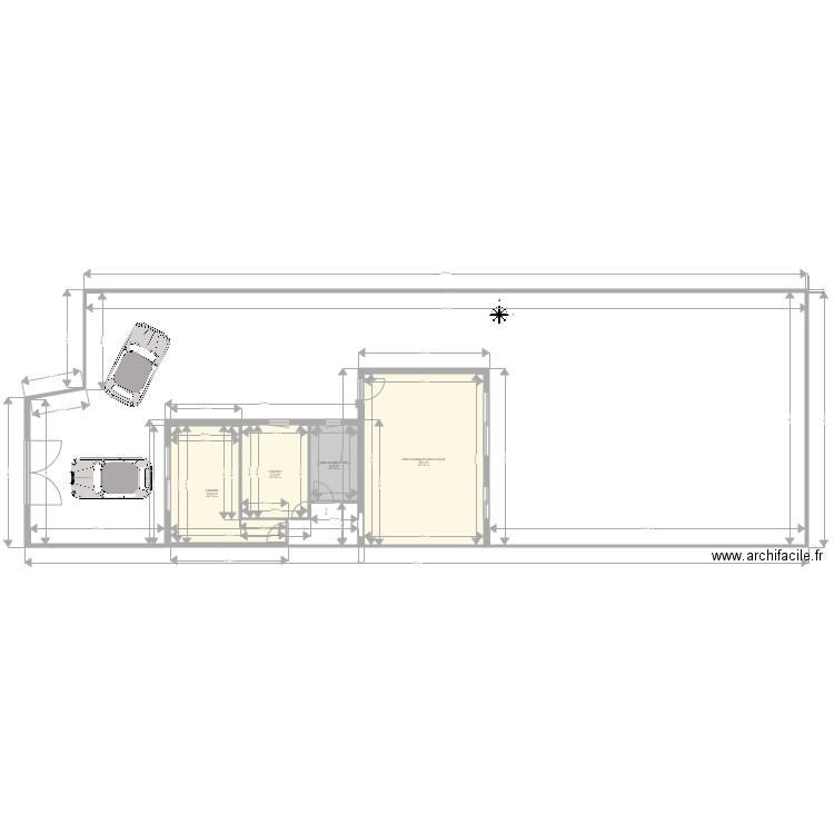 PLAN maison terrain. Plan de 0 pièce et 0 m2