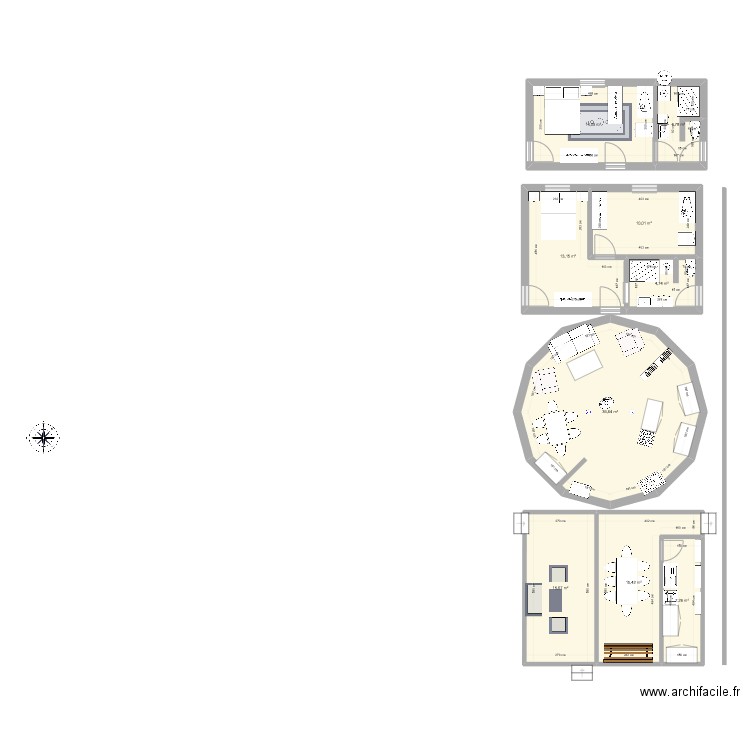 meublé. Plan de 0 pièce et 0 m2