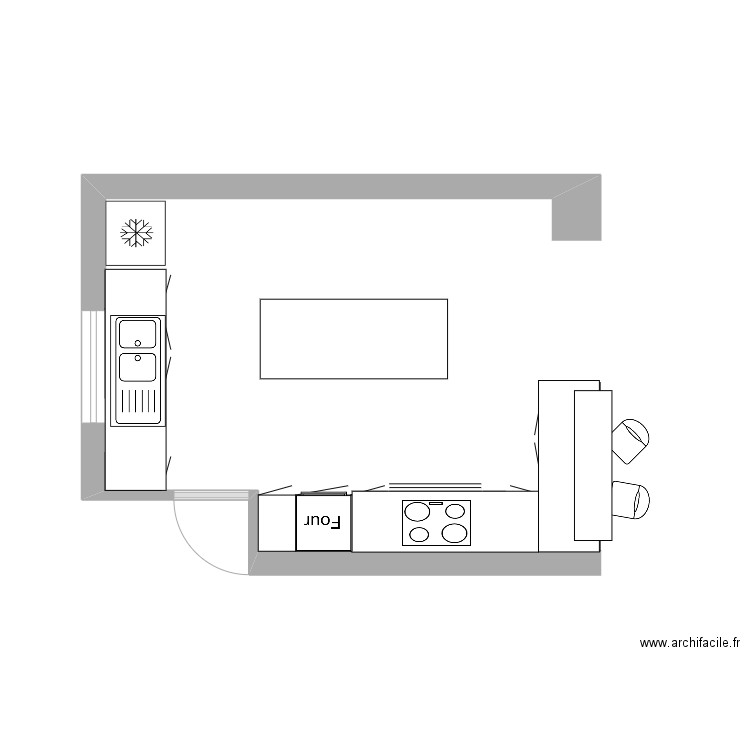 CUISINE MONTCOCU. Plan de 0 pièce et 0 m2