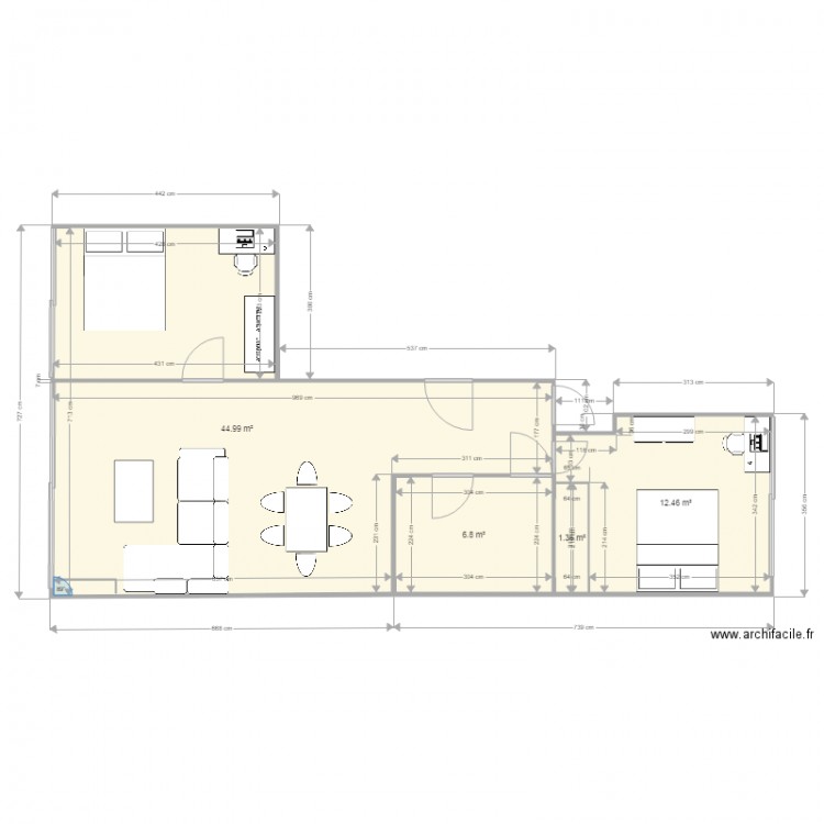 surcouf 1. Plan de 0 pièce et 0 m2