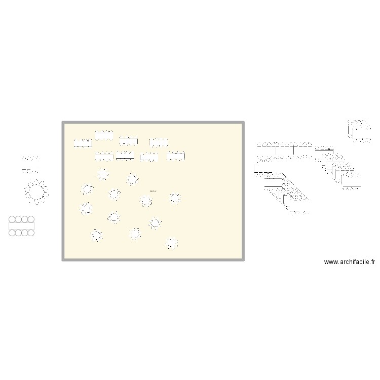 Paillote. Plan de 1 pièce et 297 m2