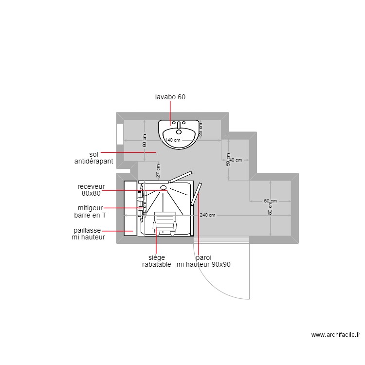 24.09.38731. Plan de 1 pièce et 3 m2