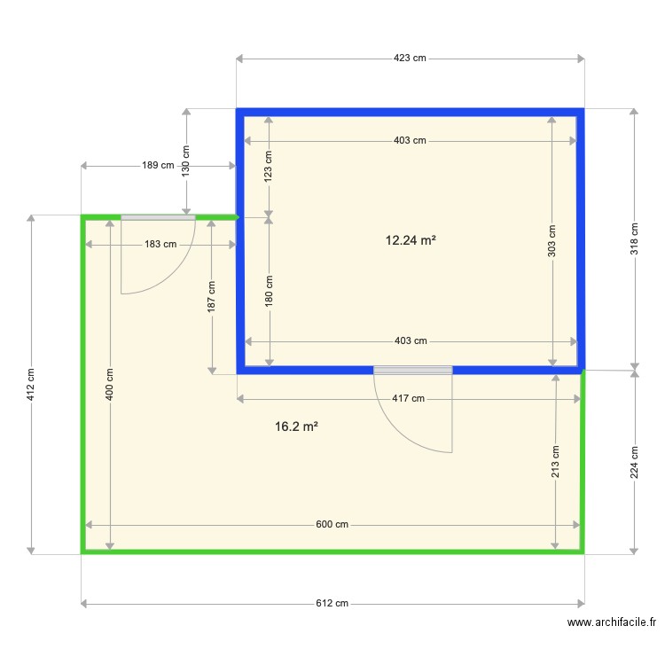 Chambre froide. Plan de 0 pièce et 0 m2