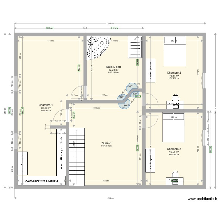 map 1er étage . Plan de 0 pièce et 0 m2