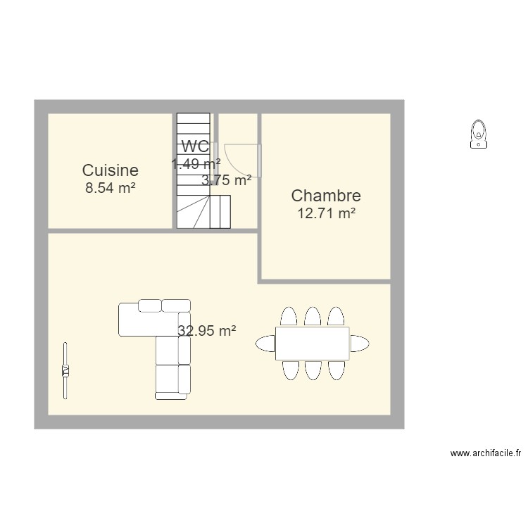 Riquebonne chambre RDC. Plan de 0 pièce et 0 m2