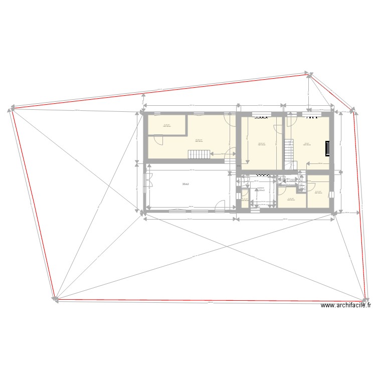 plan terrain avec côtes 2. Plan de 0 pièce et 0 m2