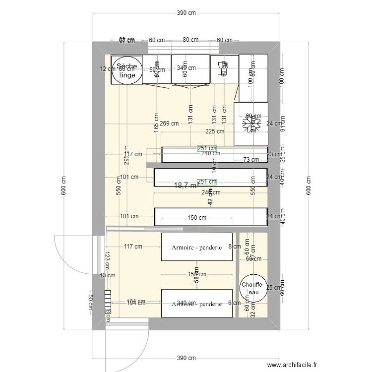 BUANDERIE. Plan de 0 pièce et 0 m2