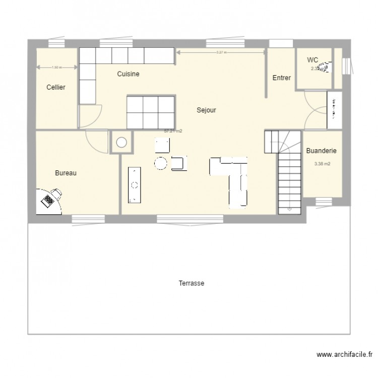 Villa Muller RDC. Plan de 0 pièce et 0 m2