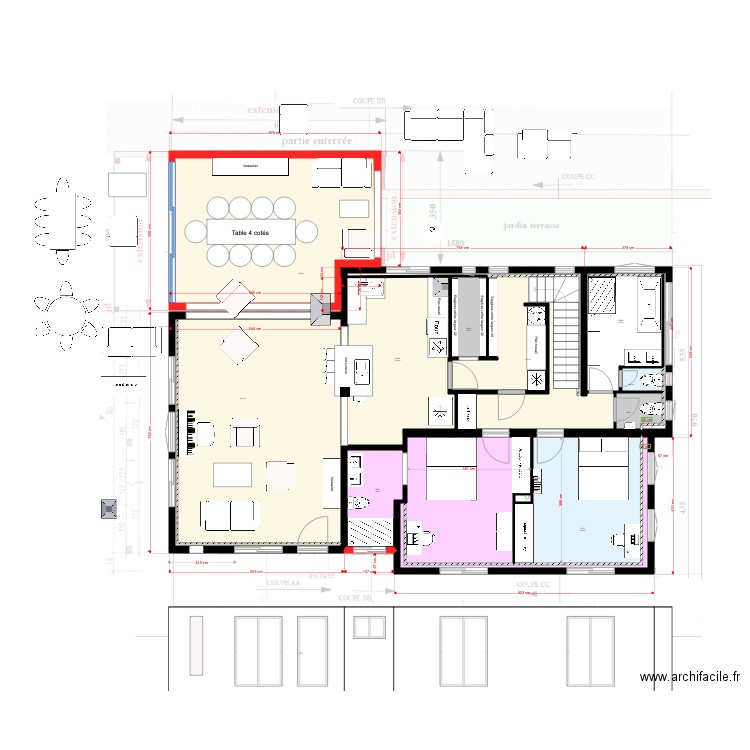 RdC V1. Plan de 0 pièce et 0 m2