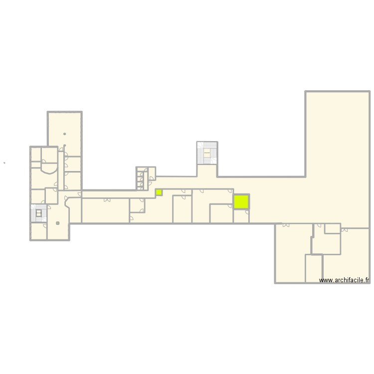 Implantation actuelle - Etage. Plan de 0 pièce et 0 m2