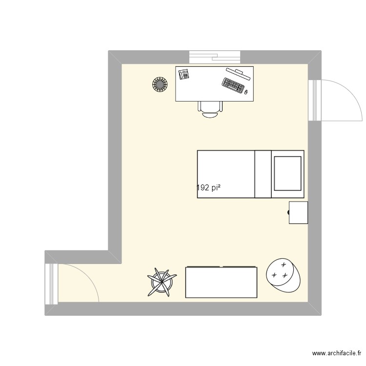 Plan chambre. Plan de 0 pièce et 0 m2