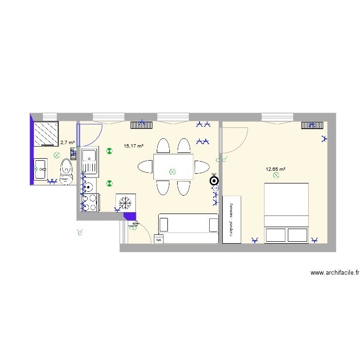 RDC Cour après. Plan de 0 pièce et 0 m2