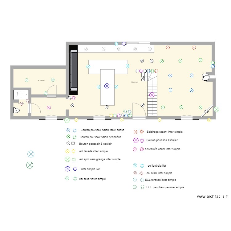 PLAN ecl RDC V2. Plan de 0 pièce et 0 m2