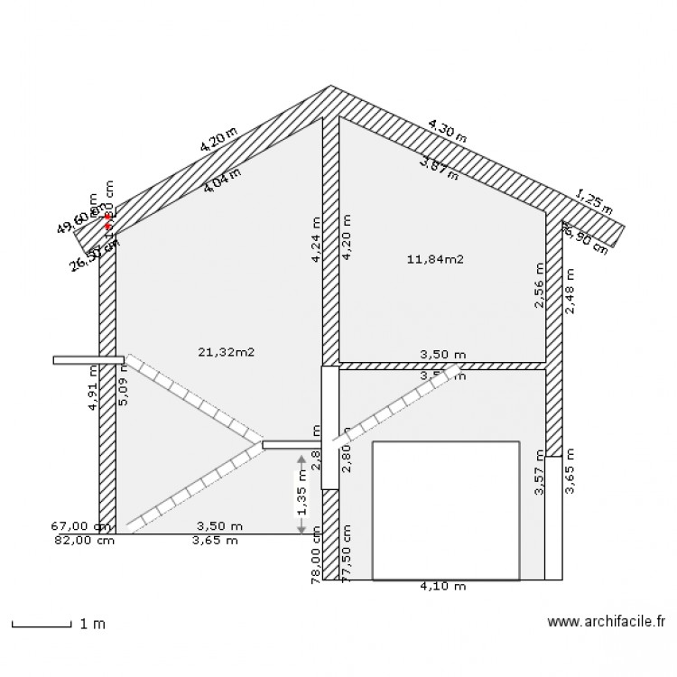 plan de coupe Garage. Plan de 0 pièce et 0 m2