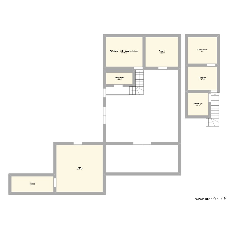 LA GRUGIERE DE PERNES. Plan de 8 pièces et 74 m2