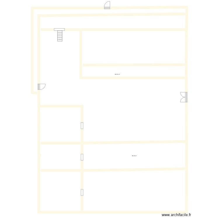 aicha. Plan de 2 pièces et 384 m2