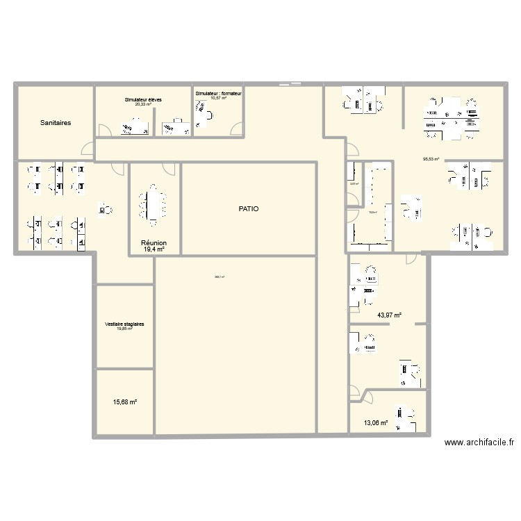 FM vierge Denys. Plan de 13 pièces et 574 m2