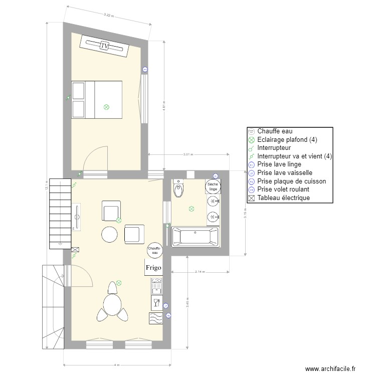 1er étage . Plan de 0 pièce et 0 m2