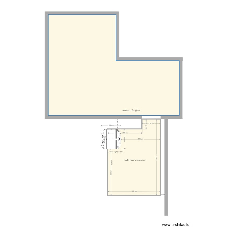 extension richard dalle et fosse1. Plan de 2 pièces et 79 m2