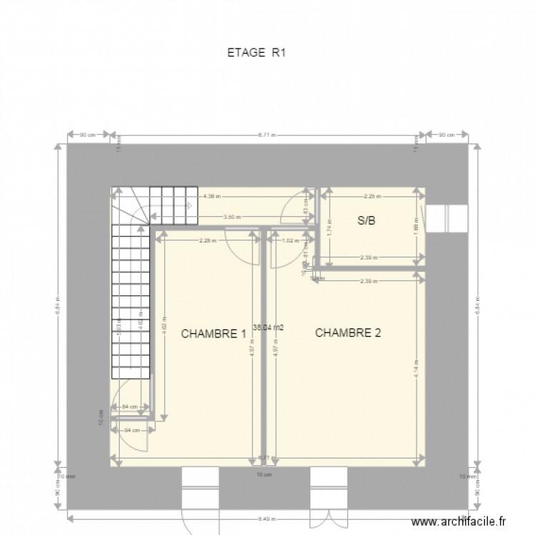 construction eugenie ETAGE. Plan de 0 pièce et 0 m2